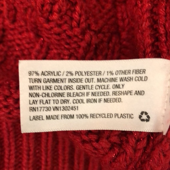 Mossimo sweater with cables and sparkle threads - Picture 6 of 6